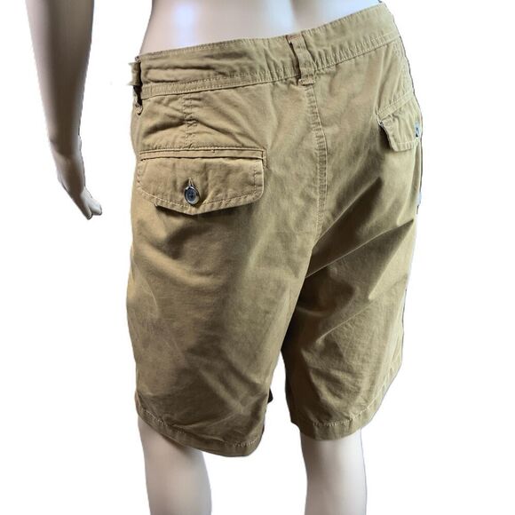 Old Navy Brown Button Closure Belt Loops Khaki Preppy Light Academia Shorts 14 - Picture 12 of 16